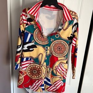 Fit  Button-down Top